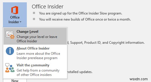 Office Insiderプログラムに登録する方法 – Fast(高速)レベルへの変更手順
