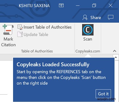 Microsoft Wordで使える無料の盗作チェッカーアドイン「Copyleaks」の導入・使い方