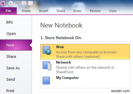 OneNoteで新しいノートブックを作成し、ページを追加する方法