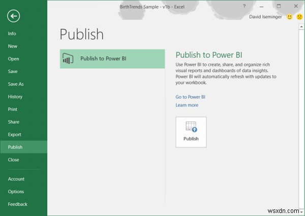ExcelのインサイトをPower BI Publisher for Excelで共有する方法