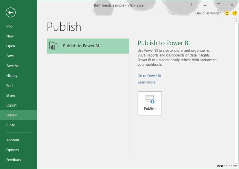 ExcelのインサイトをPower BI Publisher for Excelで共有する方法