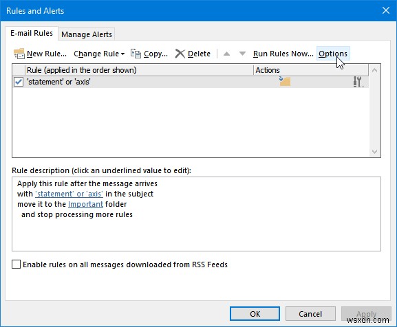 Microsoft Outlookでルールをエクスポート・インポートする方法