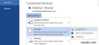 GoogleドライブとDropboxをMicrosoft Officeの保存場所として追加する方法