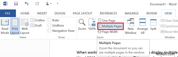 Microsoft Wordで複数ページを一度に表示する方法