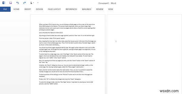 Microsoft Wordで複数ページを一度に表示する方法
