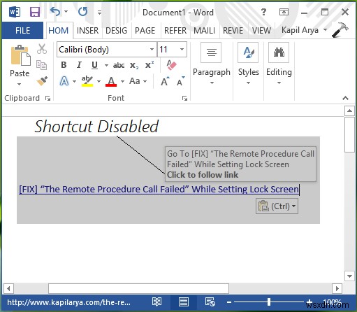 Wordで「Ctrl+クリック」によるハイパーリンクを開くショートカットを有効・無効にする2つの方法