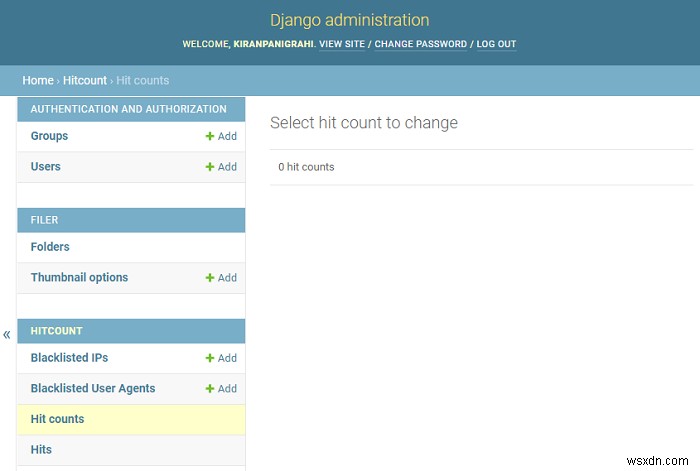 Djangoでページのヒット数を記録する方法:django-hitcountの導入手順
