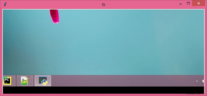 保存せずにPython Tkinterウィンドウにスクリーンショットを表示する方法