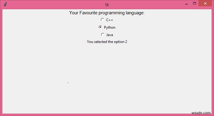 Tkinterでラジオボタンの選択結果を取得する方法
