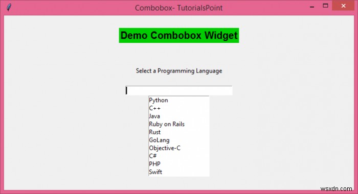 Tkinterでオートコンプリート付きのコンボボックスを作成する方法