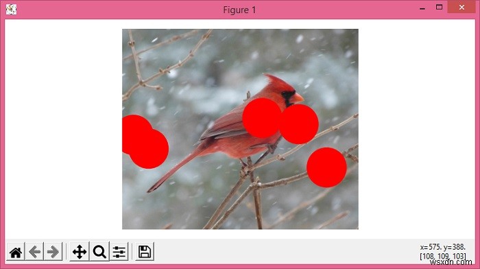 MatplotlibとNumPyを使って画像上に円を描く方法