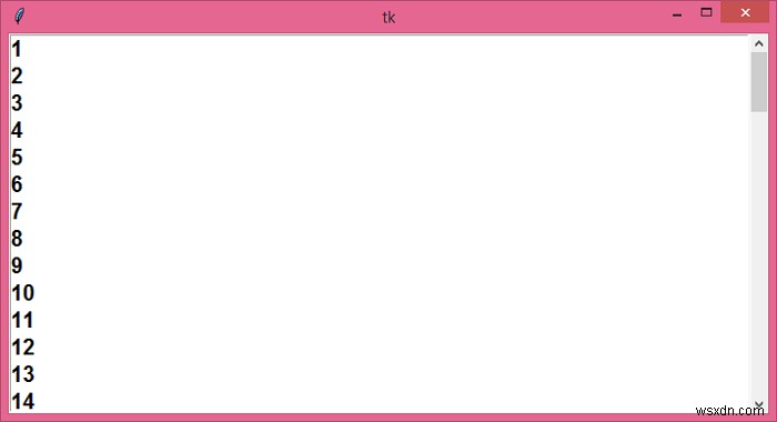 Tkinterでグリッド内にスクロール可能なリストボックスを作成する方法