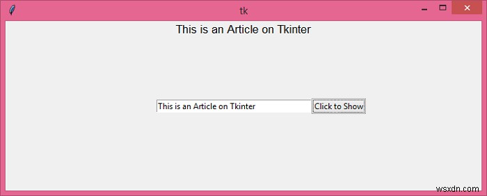 【Python】TkinterのEntryウィジェットで入力値を取得して表示する方法