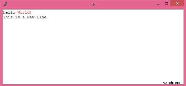 Tkinterでテキストウィジェット内の特定の単語の色を変更する方法