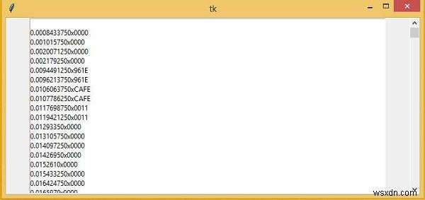 Tkinterで大量のテキストを表示する際にスクロールの応答性を高速化する方法