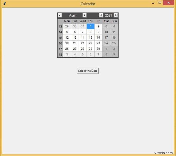 Tkinterとtkcalendarで日付ピッカーカレンダーを作成する方法