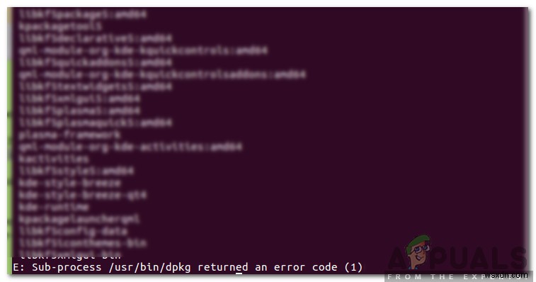 UbuntuでChromeアンインストール時に「サブプロセス /usr/bin/dpkg がエラーコード(1)を返しました」と出る原因と対処法