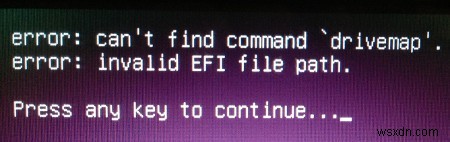 Ubuntuインストール後にWindows起動で「drivemapコマンドが見つかりません」「EFIファイルパスが無効」エラーが出たときの直し方