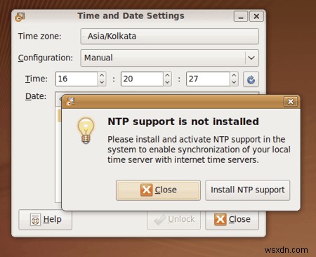インターネット経由で時刻を自動同期するようUbuntuを設定する方法