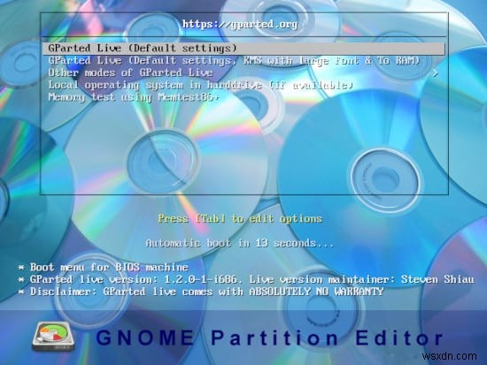 GParted Live CD/USBでLinuxパーティションのサイズ変更と新規作成を行う方法