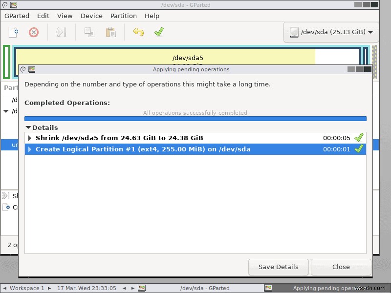 GParted Live CD/USBでLinuxパーティションのサイズ変更と新規作成を行う方法