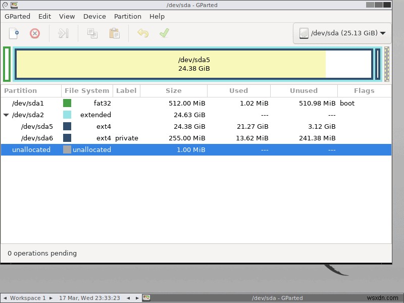 GParted Live CD/USBでLinuxパーティションのサイズ変更と新規作成を行う方法