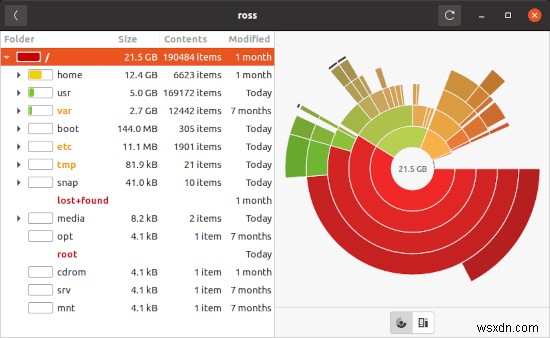 Ubuntuでディスク使用量を分析する方法|「ディスク使用量アナライザー」の使い方