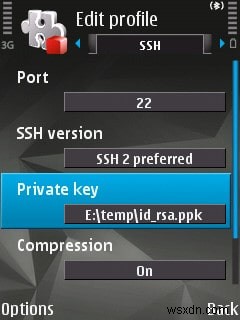 Nokia N95のPuTTYで使用するRSAキーペアの生成方法