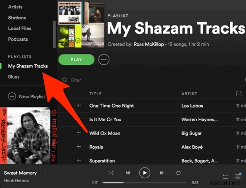 Shazamで見つけた曲をSpotifyプレイリストに自動追加する方法