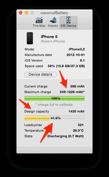 iPhone・iPadのバッテリー状態をMacで確認する方法｜無料アプリcoconutBatteryの使い方