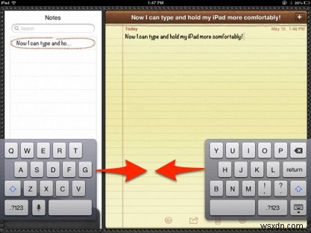 iPadのキーボードを「分割」して親指で快適に入力する方法