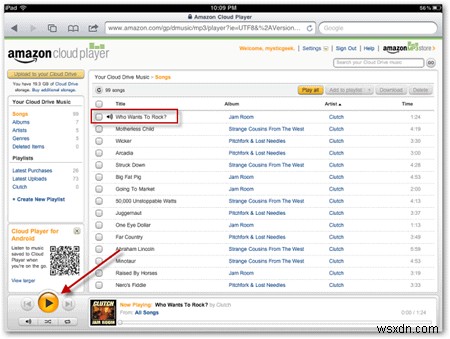 iPhone・iPad・iPod touchでAmazon Cloud Playerの音楽を再生する方法