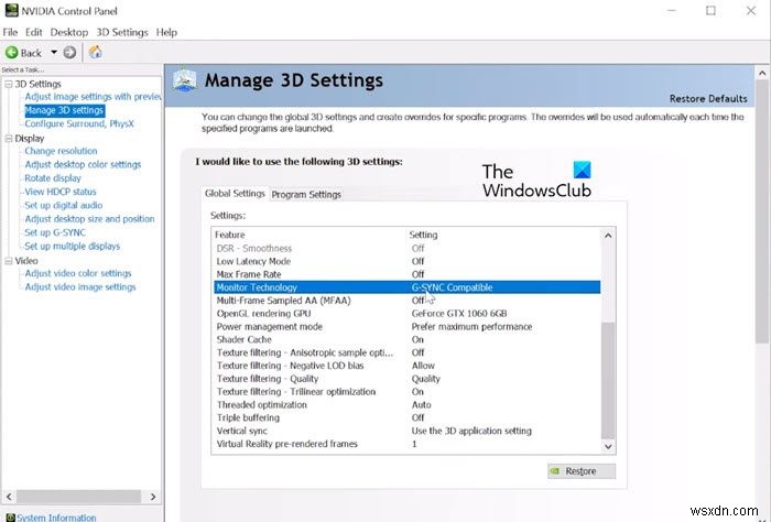 WindowsのFreeSyncモニターでG-Syncを有効にする方法とトラブル対処法