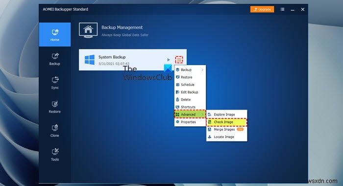 Windowsシステムのバックアップイメージを検証して復元できるか確認する方法