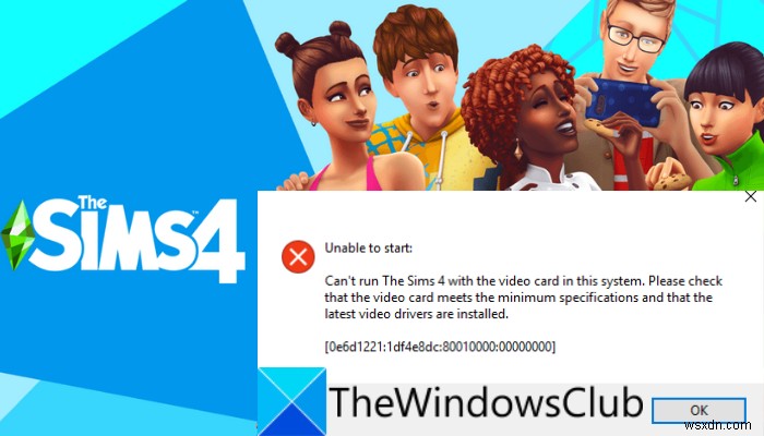 【解決済み】「このシステムのビデオカードではThe Sims 4を実行できません」エラーの直し方