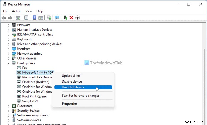 Windows 11/10で「PDFとして印刷(Microsoft Print to PDF)」が表示されない場合の対処法