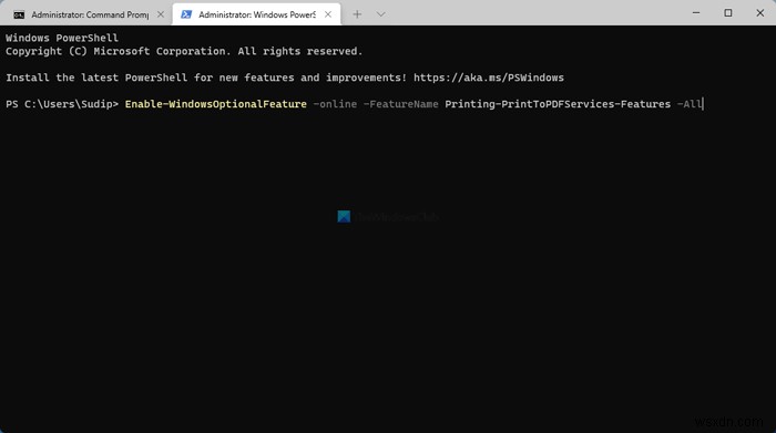 Windows 11/10で「PDFとして印刷(Microsoft Print to PDF)」が表示されない場合の対処法