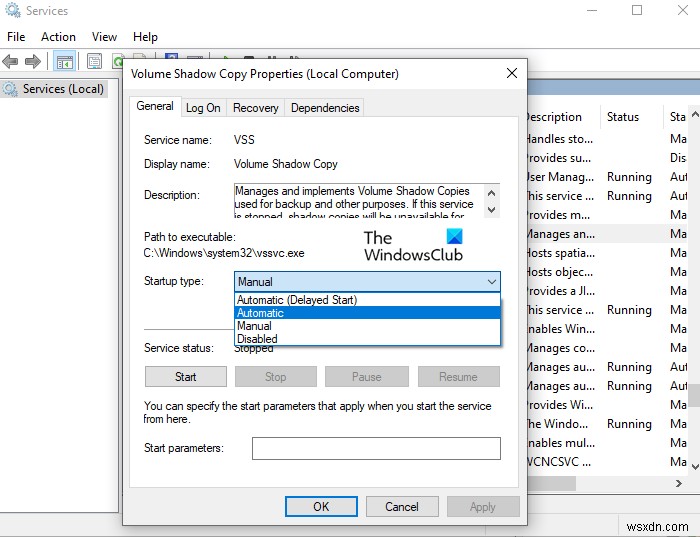 【Windows 11/10】「アイドルタイムアウトによりVSSサービスがシャットダウンしています」エラーの解決方法