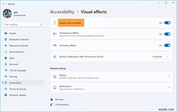 Windows 11/10でスクロールバーを常に表示する方法【設定とレジストリ両方の手順を解説】
