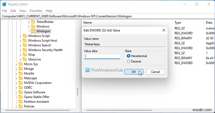 Windows 11/10で再度サインインした際にアプリを自動的に再起動する方法