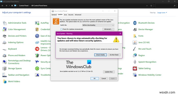 Windows PCでJavaアップデート通知を無効にする2つの方法
