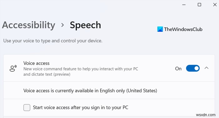 Windows 11で音声アクセス(Voice Access)を有効にする方法