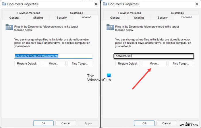 Windows 11/10でユーザープロファイルのデータフォルダを別のドライブに移動する方法