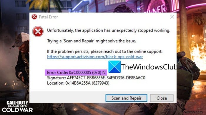 【CoD Black Ops Cold War】エラーコード0xC0000005(0x0)Nの原因と解決方法まとめ