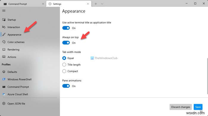 Windowsターミナルで「常に手前に表示(Always on Top)」を有効にする方法