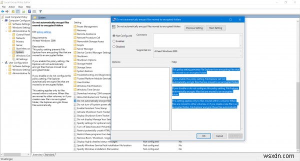 Windows 11/10で暗号化フォルダに移動したファイルを自動的に暗号化しないようにする方法