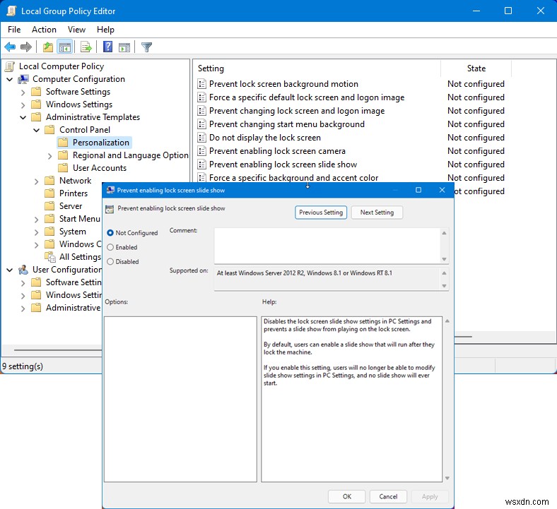 【Windows 11/10】ロック画面のスライドショーが動作しないときの対処法