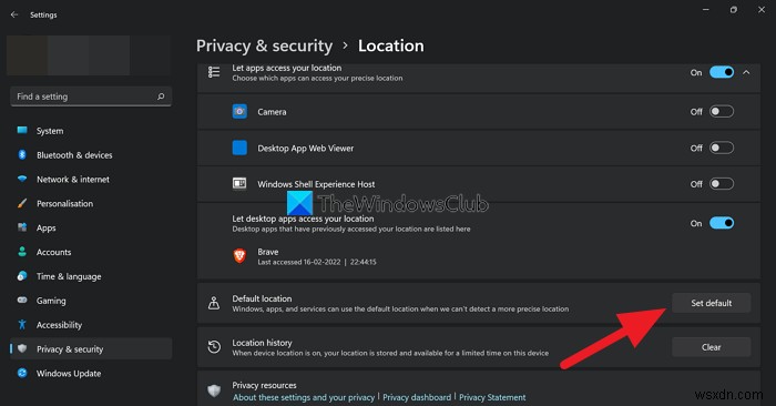 Microsoft Edgeが間違った位置情報を検出する場合の対処法
