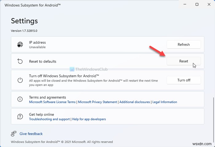 Windows 11でAndroid用Windowsサブシステム(WSA)をリセットする2つの方法