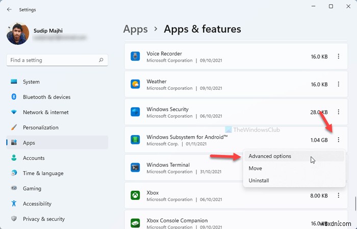 Windows 11でAndroid用Windowsサブシステム(WSA)をリセットする2つの方法